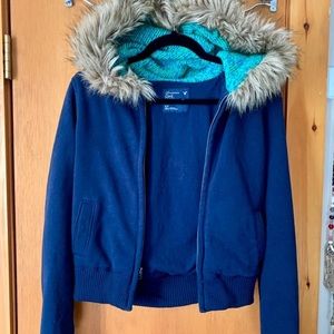 American Eagle fur hoodie